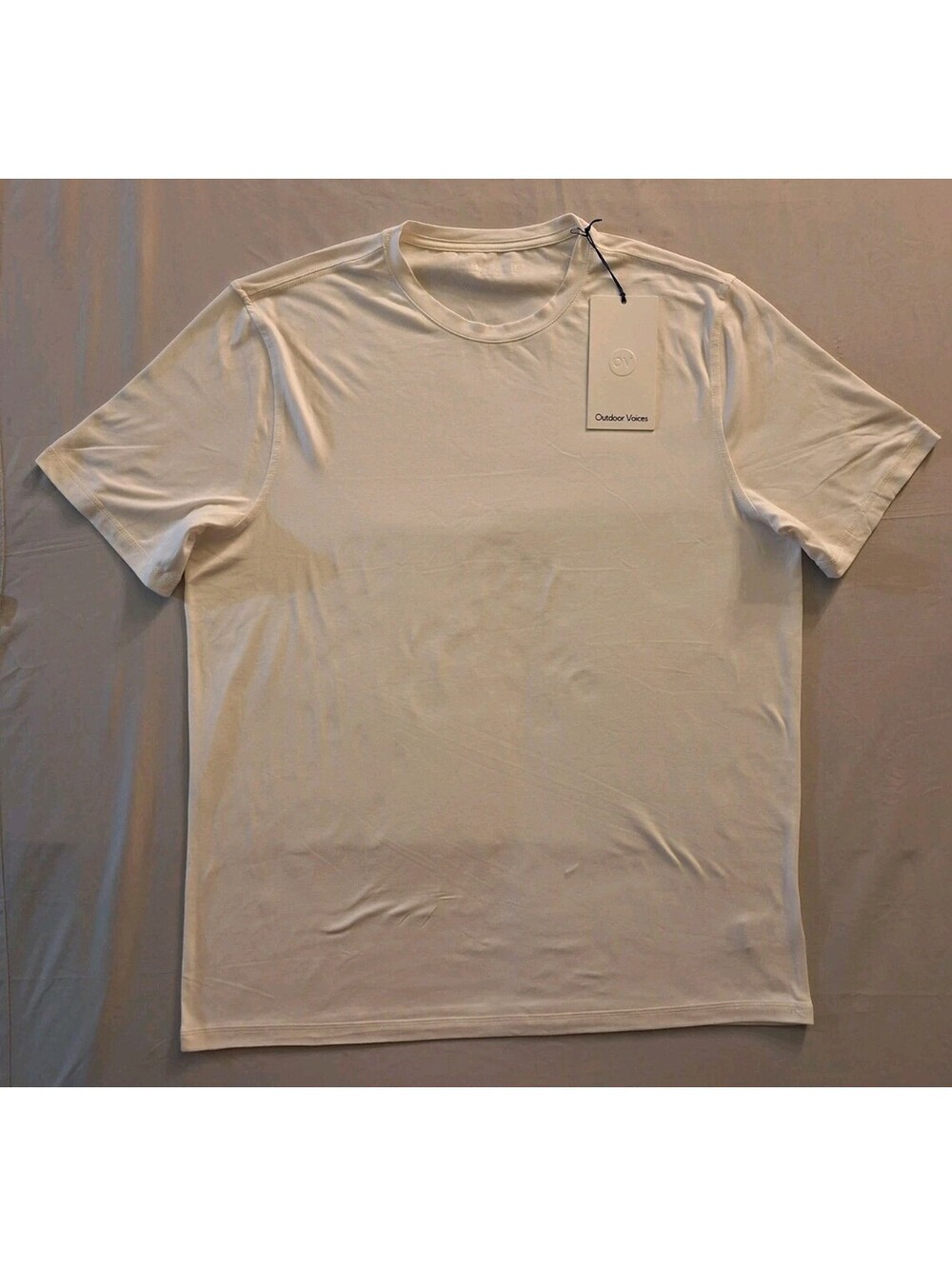 Outdoor Voices CloudKnit Tee White L Short Sleeve Bio Dry Anti Odor OV61101